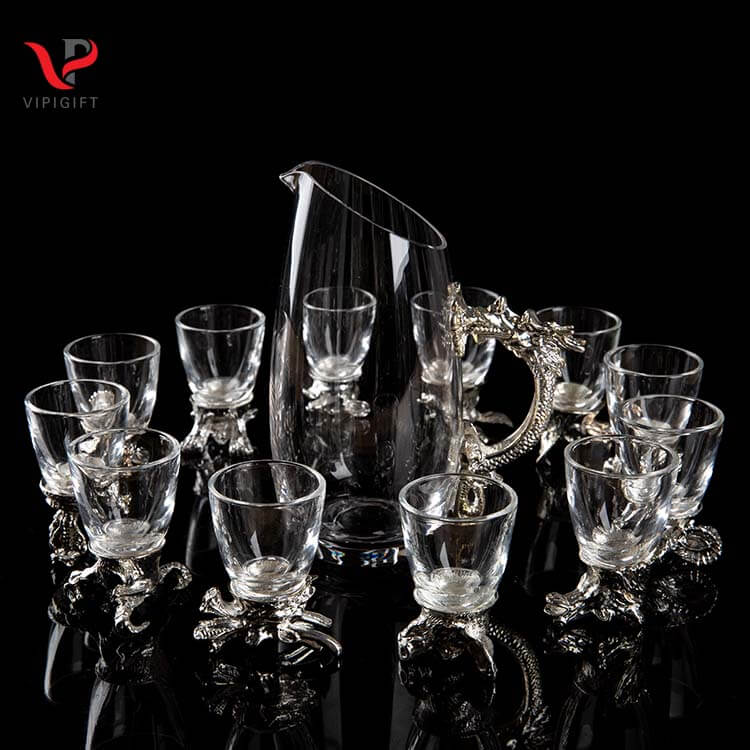 Bộ bình ly thủy tinh 12 con giáp